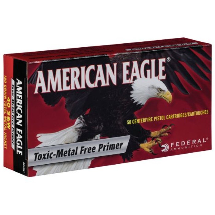 Federal American Eagle Indoor Range Training 180 gr Full Metal Jacket .40 S&W Ammo, 50/box - AE40N1