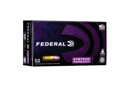 Federal American Eagle Syntech Training Match 180 gr Syntech Jacket Flat Nose .40 S&W Ammo, 50/box - AE40SJ2