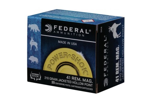 Federal Power-Shok 210 gr Jacketed Hollow Point .41 Rem Mag Ammo, 20/box - C41A