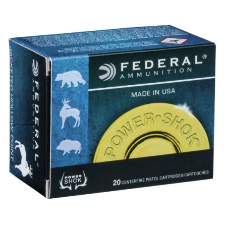 Federal Power-Shok 240 gr Jacketed Hollow Point .44 Rem Mag Ammo, 20/box - C44A