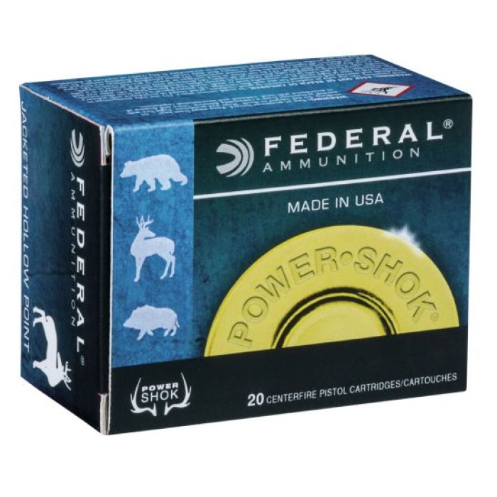 Federal Power-Shok 240 gr Jacketed Hollow Point .44 Rem Mag Ammo, 20/box - C44A
