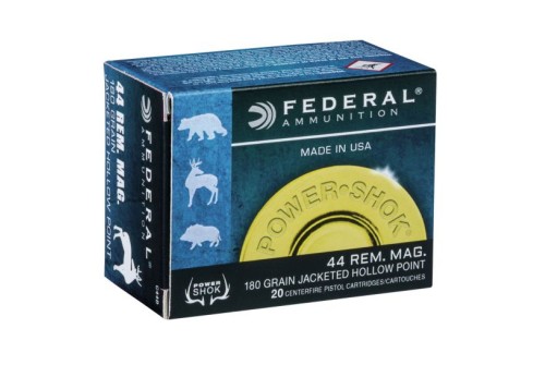 Federal Power-Shok 180 gr Jacketed Hollow Point .44 Rem Mag Ammo, 20/box - C44B