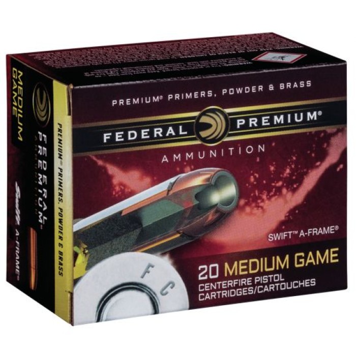 Federal 300 gr Swift A-Frame .454 Casull Ammo, 20/box - PD454SA