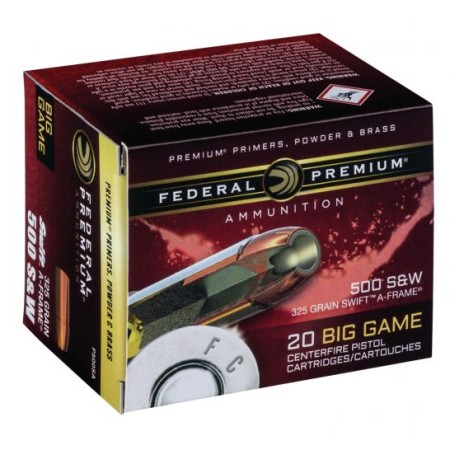 Federal Premium 325 gr Swift A-Frame .500 S&W Ammo, 20/box - P500SA