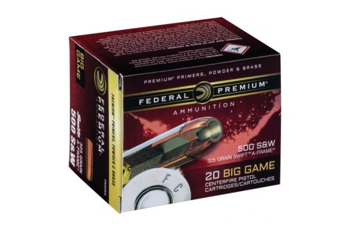 Federal Premium 325 gr Swift A-Frame .500 S&W Ammo, 20/box - P500SA