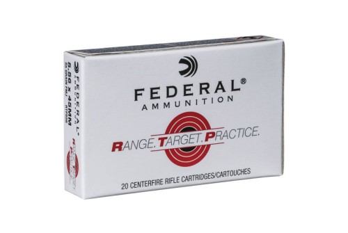 Federal Premium Range and Target 55 gr Full Metal Jacket .223 Rem/5.56 Ammo, 20/box - RTP556