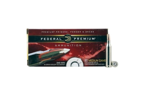 Federal Premium 90 gr Nosler AccuBond .243 Win Ammo, 20/box - P243A1