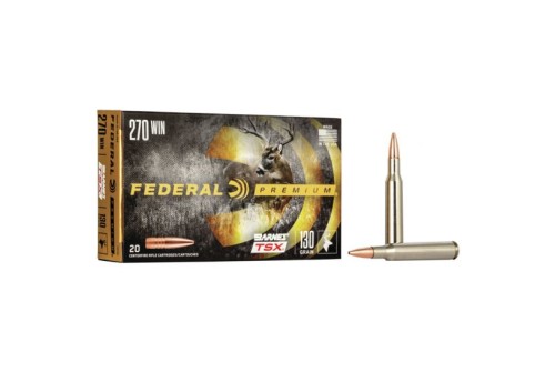 Federal Premium Rifle Ammo 270 Win Brass 20-Rounds 130-Grain 20-Rounds TSX