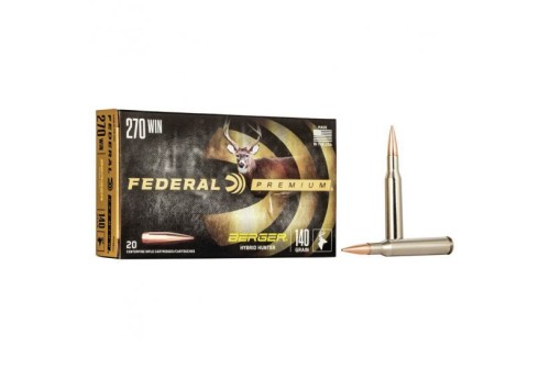 Federal Premium Hunter 140 gr Berger Hybrid .270 Win Ammo, 20/box - P270BCH1