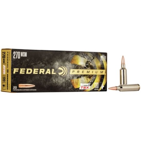 Federal Premium 270 WSM 130gr, Barnes Triple-Shock X, 20rd Box