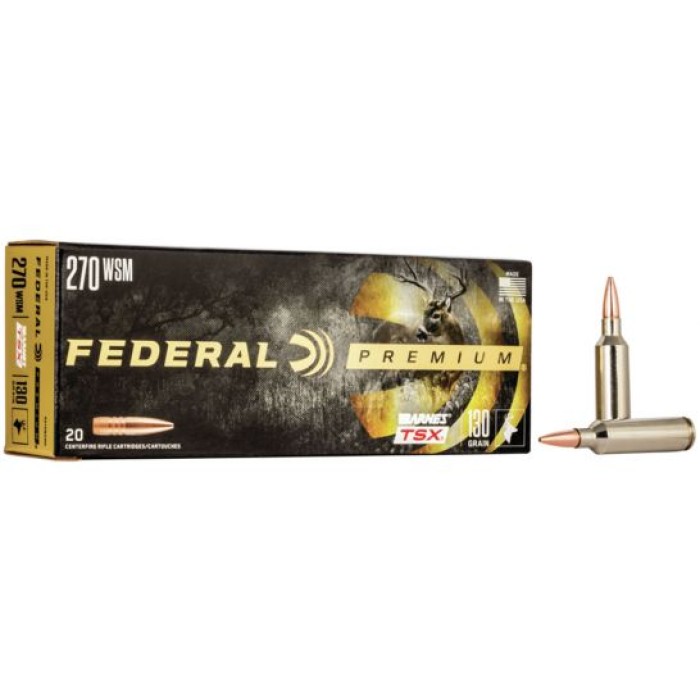 Federal Premium 270 WSM 130gr, Barnes Triple-Shock X, 20rd Box