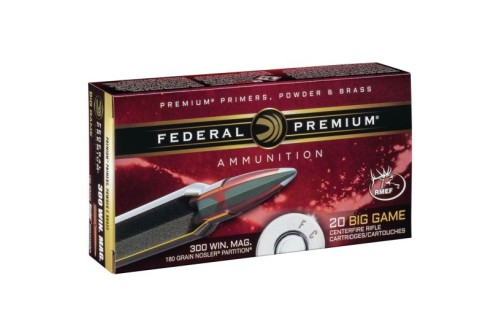 Federal Premium 180 gr Nosler Partition .300 Win Mag Ammo, 20/box - P300WD2