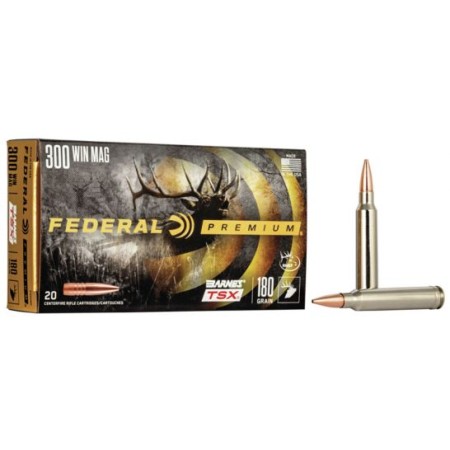 Federal Premium Barnes TSX 180 gr Triple-Shock X .300 Win Mag Ammo, 20/box - P300WP