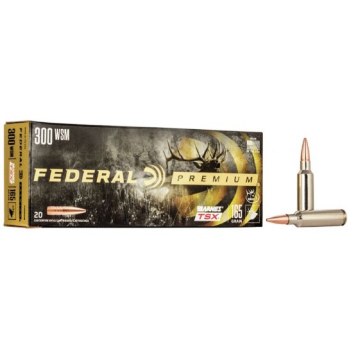 Federal Premium Barnes TSX 165 gr Triple-Shock X .300 WSM Ammo, 20/box - P300WSMG