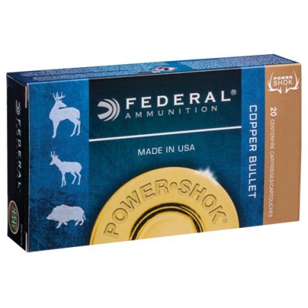 Federal Power-Shok 180 gr Copper Hollow Point .300 WSM Ammo, 20/box - 300WSM180LFA