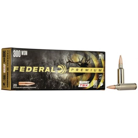 Federal Premium Barnes TSX 180 gr Triple-Shock X .300 WSM Ammo, 20/box - P300WSMF