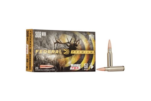 Federal Premium Barnes TSX 150 gr Triple-Shock X .308 Win Ammo, 20/box - P308V