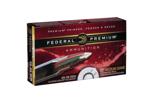 Federal Premium 110 gr Nosler AccuBond .25-06 Rem Ammo, 20/box - P2506A1