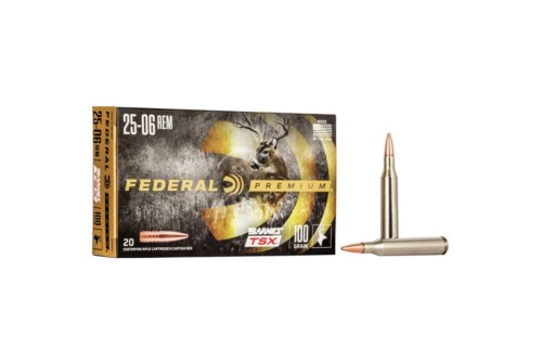 Federal Premium Barnes TSX 100 gr Triple-Shock X .25-06 Rem Ammo, 20/box - P2506H