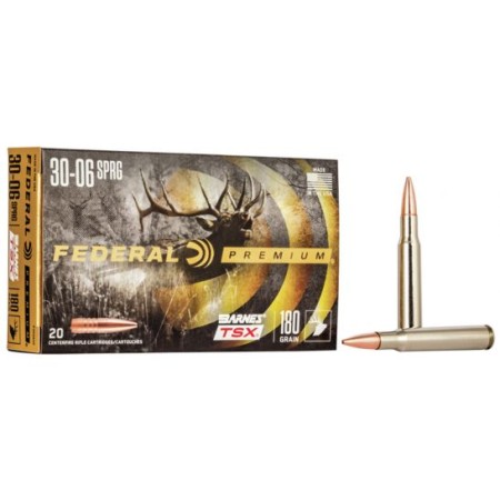 Federal Premium Barnes TSX 180 gr Triple-Shock X .30-06 Spfld Ammo, 20/box - P3006AE