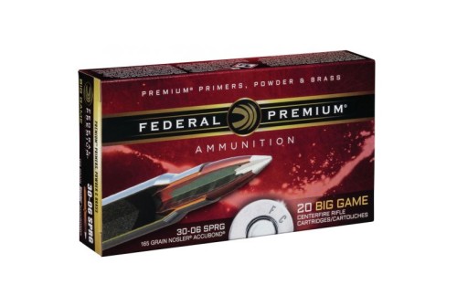 Federal Premium 165 gr Nosler AccuBond .30-06 Spfld Ammo, 20/box - P3006A2
