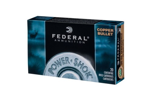 Federal Power-Shok 150 gr Copper Hollow Point .30-06 Spfld Ammo, 20/box - 3006150LFA