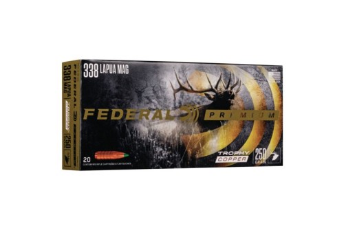 Federal Premium 250 gr Trophy Copper .338 Lapua Mag Ammo, 20/box - P338LTC1