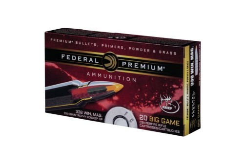 Federal Premium 200 gr Trophy Bonded Tip .338 Win Mag Ammo, 20/box - P338TT2