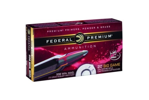 Federal Premium 210 gr Nosler Partition 338 Win Mag Ammo, 20/box - P338A2