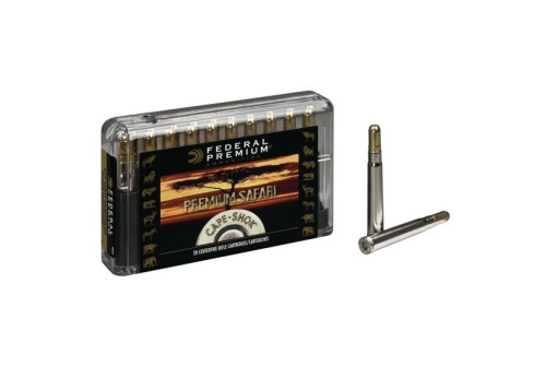 Federal Premium Safari Cape-Shok 300 gr Trophy Bonded Sledgehammer Solid .375 H&H Mag Ammo, 20/box - P375T2