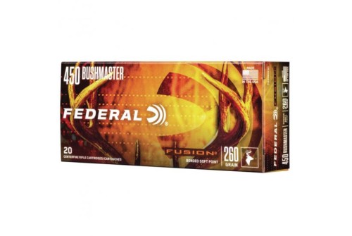 Federal Fusion 260 gr Soft Point .450 Bushmaster Ammo, 20/box - F450BMFS1