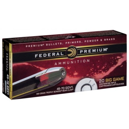 Federal Premium 300 gr Trophy Bonded Bear Claw .45-70 Ammo, 20/box - P4570T4