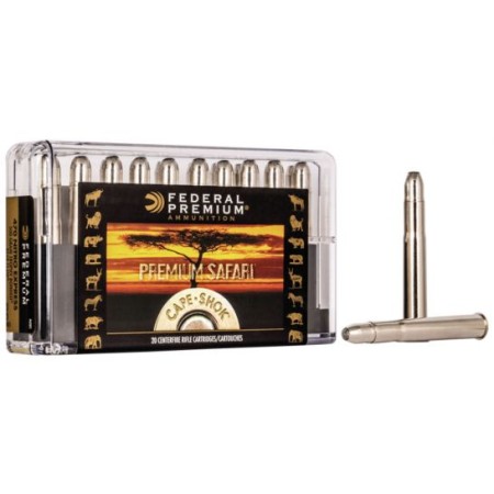 Federal Premium Safari Cape-Shok 500 gr Trophy Bonded Bear Claw .470 Nitro Express Ammo, 20/box - P470T1