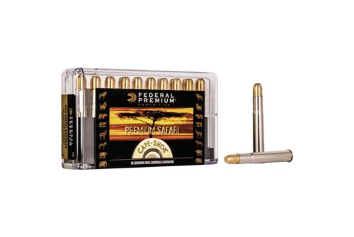 Federal Premium Safari Cape-Shok 500 gr Trophy Bonded Sledgehammer Solid .470 Nitro Express Ammo, 20/box - P470T2