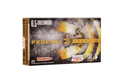 Federal Premium Barnes TSX 130 gr Triple-Shock X 6.5 Crd Ammo, 20/box - P65CRDBTSX1