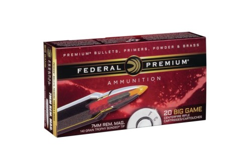 Federal Premium 140 gr Trophy Bonded Tip 7mm Rem Mag Ammo, 20/box - P7RTT2