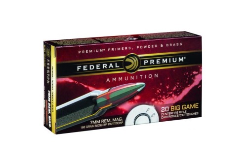 Federal Premium 160 gr Nosler Partition 7mm Rem Mag Ammo, 20/box - P7RF
