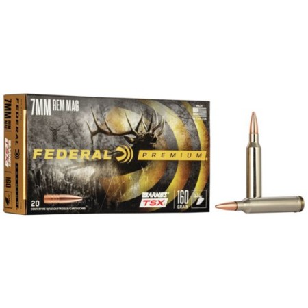 Federal P7RN Premium  7mm Rem Mag 160 gr Barnes TSX 20 Per Box 10 UPC: 029465097165