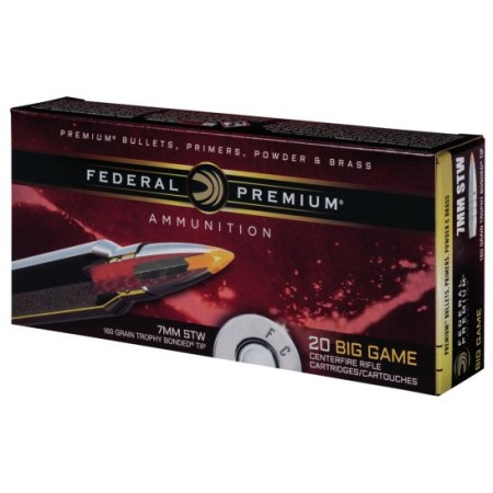 Federal Premium 160 gr Trophy Bonded Tip 7mm STW Ammo, 20/box - P7STWTT1