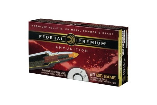 Federal Premium 160 gr Trophy Bonded Tip 7mm Weatherby Mag Ammo, 20/box - P7WBTT1