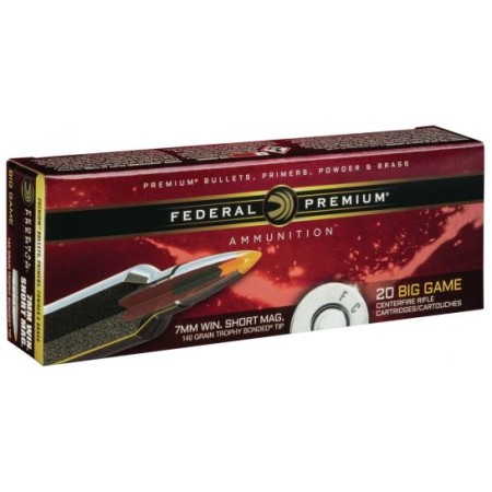 Federal Premium 140 gr Trophy Bonded Tip 7mm WSM Ammo, 20/box - P7WSMTT2