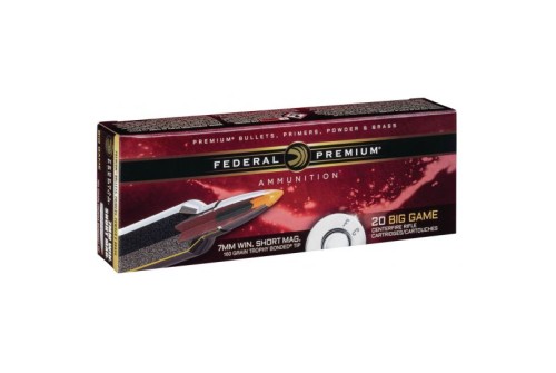 Federal Premium 160 gr Trophy Bonded Tip 7mm WSM Ammo, 20/box - P7WSMTT1