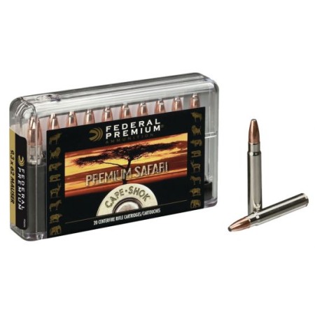 Federal Premium Safari Cape-Shok 286 gr Swift A-Frame 9.3x62mm Mauser Ammo, 20/box - P9362SA