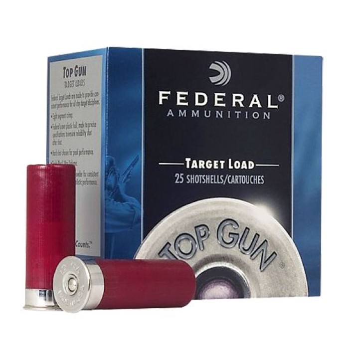 Federal Premium Top Gun 12 Gauge 1 oz Top Gun Centerfire Shotgun Ammo, 1180FPS, 7.5 Shot, 25 Rounds, TG121 7.5