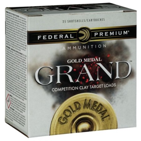 Federal Premium Gold Medal Grand Plastic 2.75" 12 Gauge Ammo 7-1/2, 25/box - GMT17875