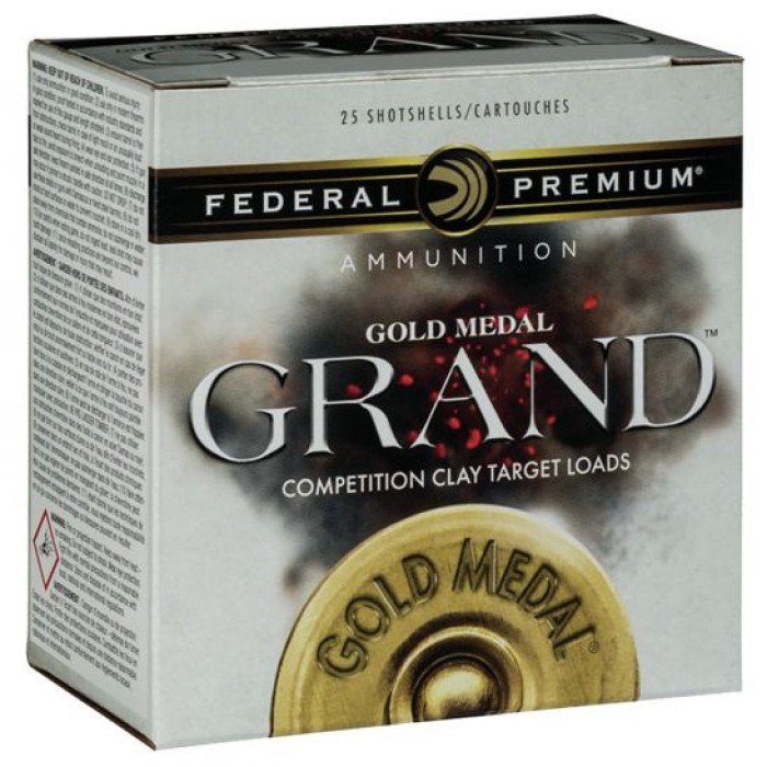 Federal Premium Gold Medal Grand Plastic 2.75" 12 Gauge Ammo 7-1/2, 25/box - GMT11675
