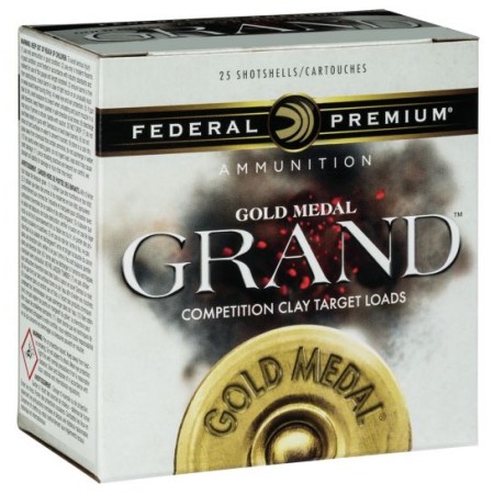 Federal Premium Gold Medal Grand Paper 2.75" 12 Gauge Ammo 8, 25/box - GMT1178