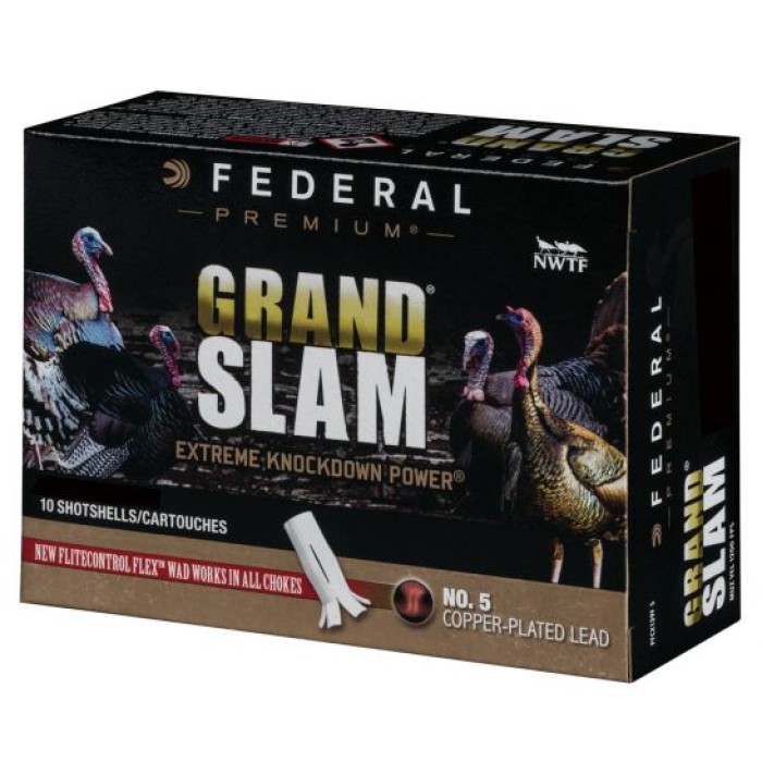 Federal Premium Grand Slam 3" 20 Gauge Ammo 5, 10/box - PFCX258F5