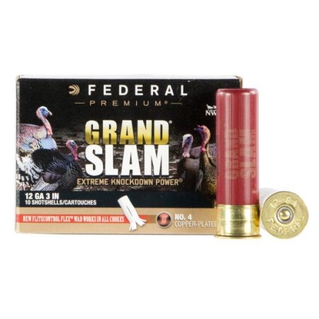 Federal Premium Grand Slam 3" 12 Gauge Ammo 4, 10/box - PFCX157F4