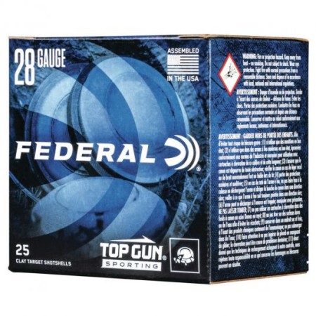 Federal Top Gun Sporting 2.75" 28 Gauge Ammo 8, 25/box - TGS28218